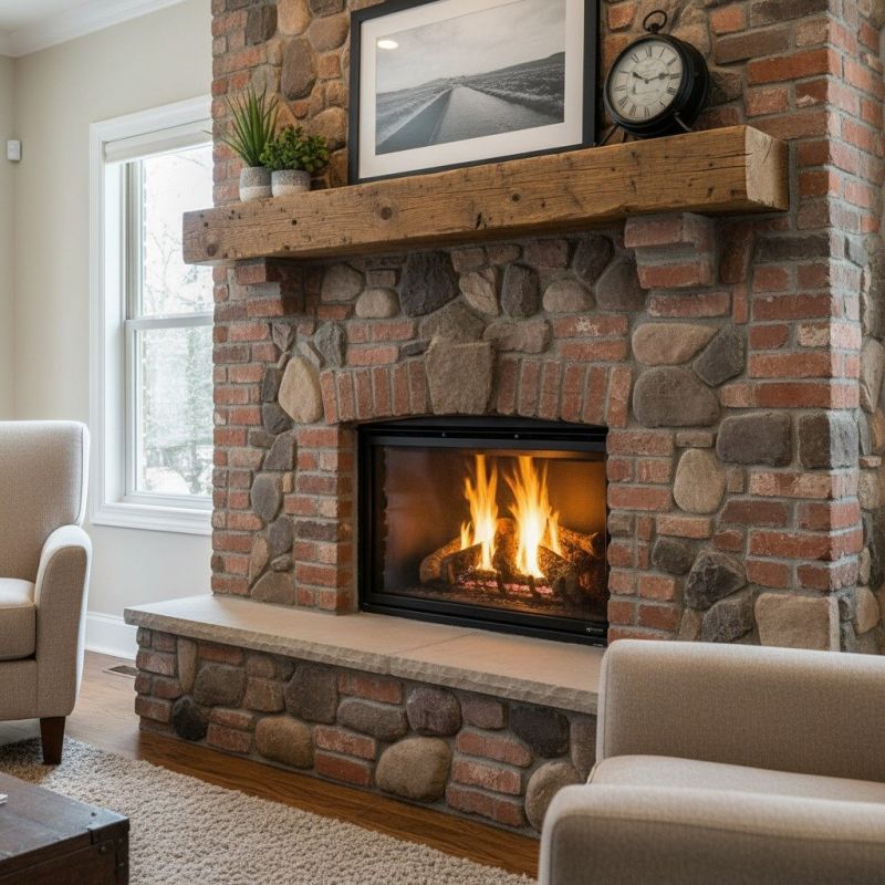 Brick Vs. Stone Finishes For Gas Fireplace Surrounds
