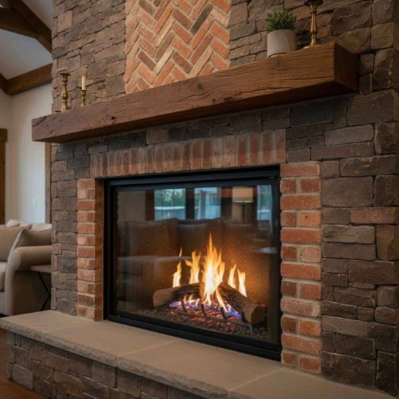 Design Styles For Brick And Stone Gas Fireplace Installations